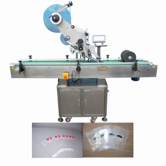 Automatic Plastic Bag Flat Labeling Machine & Card Hang Tag Plastic Film Labeler