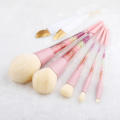 FLD 8Pcs Colorful Professional Makeup Brush Set Kit Eyeliner Eye Shadow Brush Set Face Powder Brush Beauty Tools