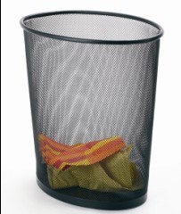 cubo de basura de malla