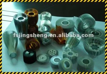 Anodized aluminium heat sink for led lamp
