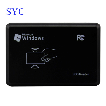SYC R20D 125KHZ RFIDスマートカードリーダー：デスクトップ、USBタブレットカードリーダーとライター - ブラックRFIDリーダー