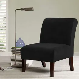 Velvet Accent Chair Covers Stretch Armless Chair Covers