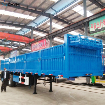 Sidewall Cargo Low Flatbed Semi Trailer