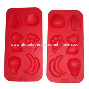 Silicone ice cube tray, complies to SGS/FDA/LFGB food safety, customized designs are accepted