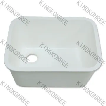 Brilliant Finish Undermount Normal White Acrylic Solid Surface Kitchen Sink
