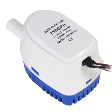 12V Submersible Small Boat Bilge Pump 750GPH Auto with Float Switch 3/4 Inch Outlet