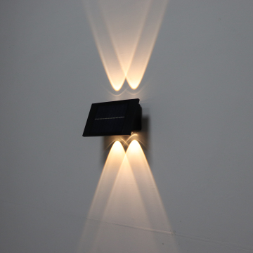 Modern RGB LED Solar Wall Lamps for Outdoor Garden Decor