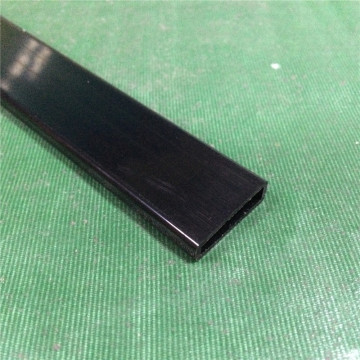 Tianqi hot sales extrusion plastic profile hard smooth surface high strength black rectangle abs tube for electrical wire