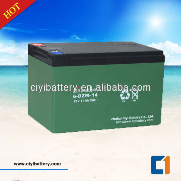 Kurşun asit pil e-bisiklet pil 6dzm14 pil 12V 14AH