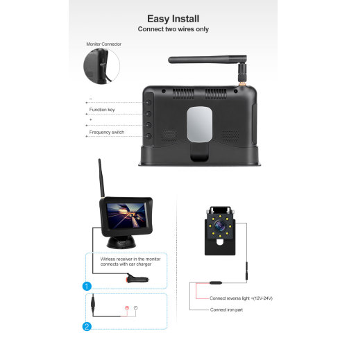 Car Reversing Camera Wireless Backup Camera with Monitor