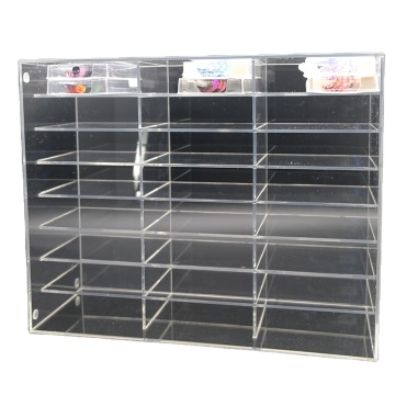 Clear Acrylic Cosmetic Display: Eyelash Countertop Stand