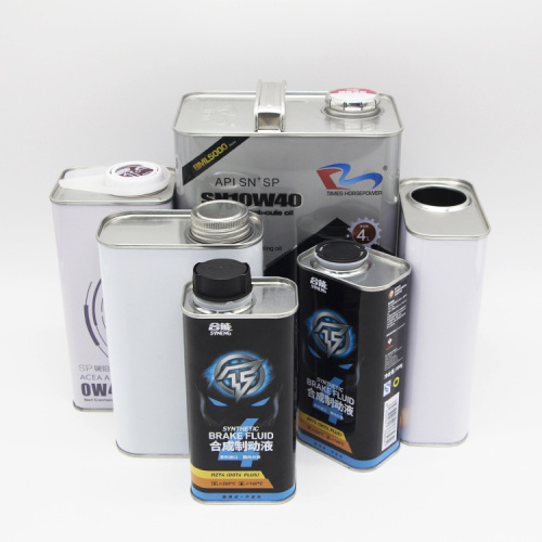 قوطی حلبی مربعی لوگوی چاپ سفارشی 4 لیتری