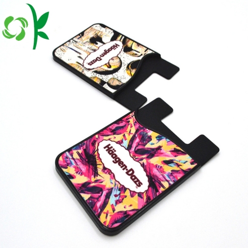 Portafoglio personalizzato in silicone per telefono porta badge adesivo personalizzato