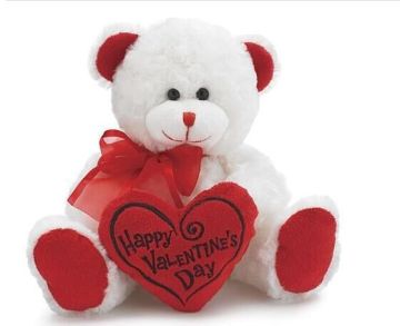 Hold the heart white bear cute plush dolls dolls