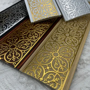 China Factory Low Price Waterproof Baseboard Flowers Retro Hot Sale Waist Line Indoor Decor for House