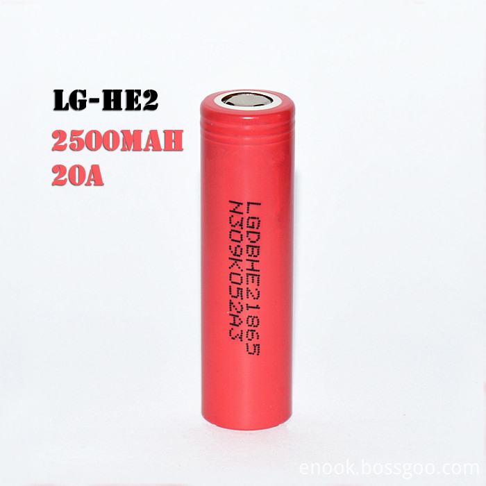 Lowest Price Red LG HE2 2500mah Batteryattery