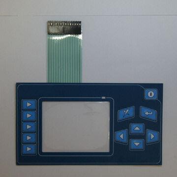 Membrane Switch for Displays, with Red LED, Flat Cable and Connector