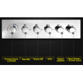 Stainless Steel LED concealed thermostatic ceiling mounted waterfall rain shower head