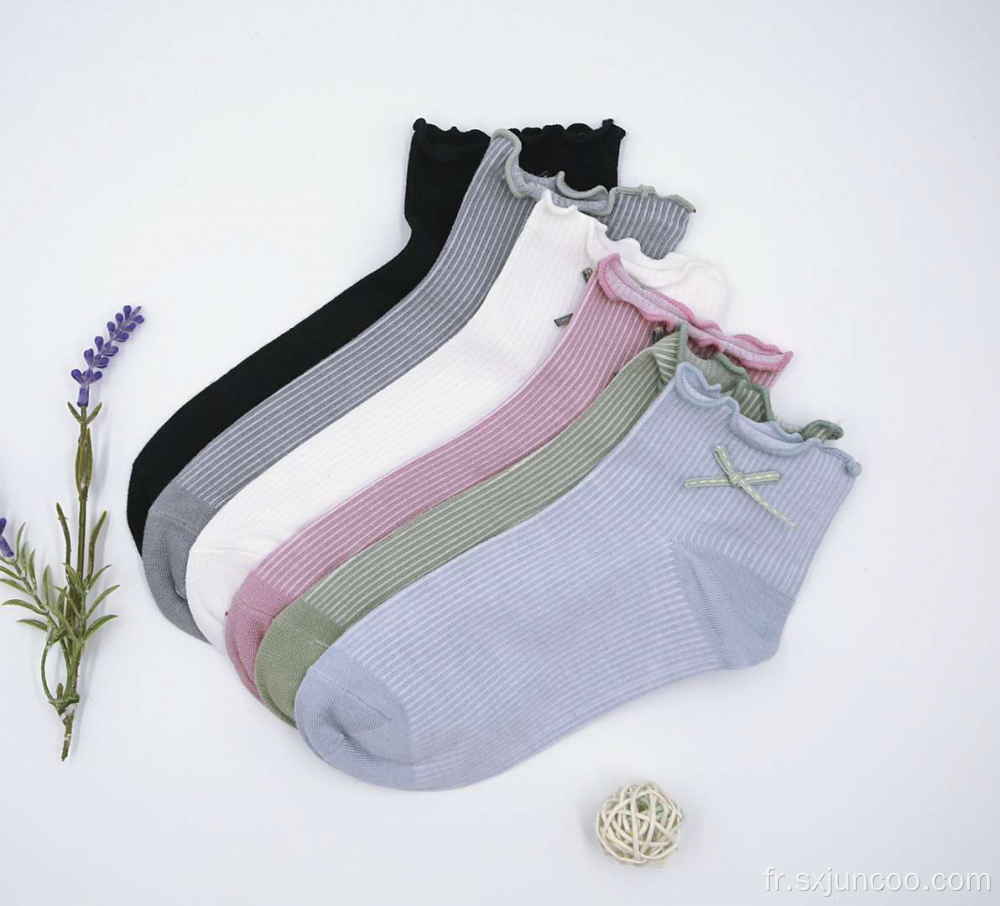 Chaussettes courtes 100% coton pour fille