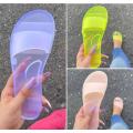 Slides PVC Frauen klare Geleeschuhe