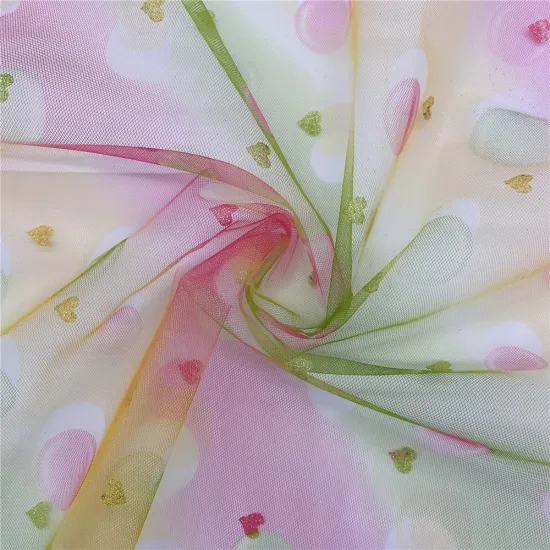 Latest Design Colorfull Rainbow Tulle Nettting Fabric