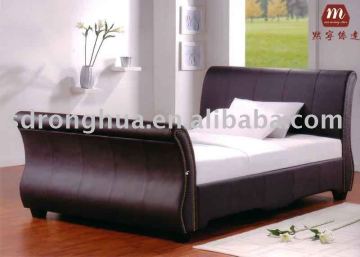 Brown Leather Bed 809