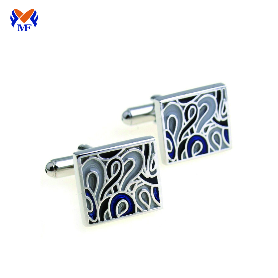 Square enamel custom your own cufflink design