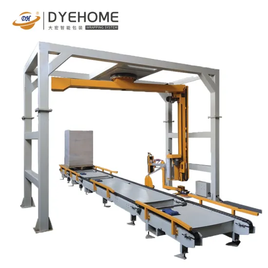 Rotary Arm fully automatic pallet wrapping machin