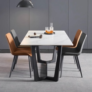 Stone Design Modern Dining Table and Chair Set for Living Room, Hotel, Villa, and Apartment