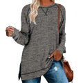 Long Sleeve Side Split Tunic Tops