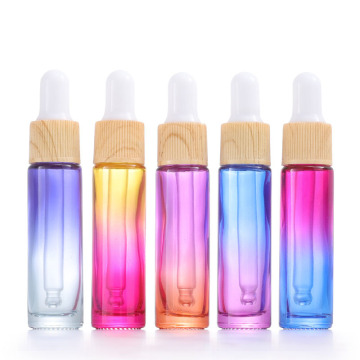 Bouteille de gouttes de verre cosmétique vide 10 ml colorée