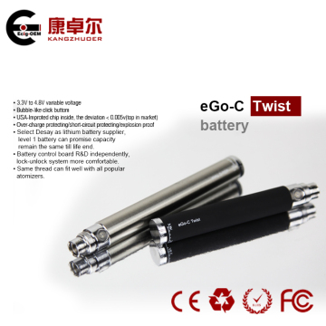 E Cigarettes Evod Twist Battery Voltage Variable Adjustable