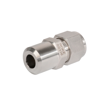 SS316 Acero inoxidable de doble férula de soldadura de férula de soldadura/soldadura de bulto accesorios de tubo con conector masculino