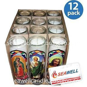 Paraffin Wax Candles Clear Glass 7 Day Candles
