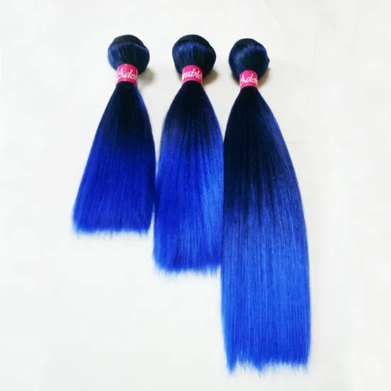 cheap factory price ombre two tone colored straight synthetic hair weave, soft diana synthetic yaki hair pieces raw material