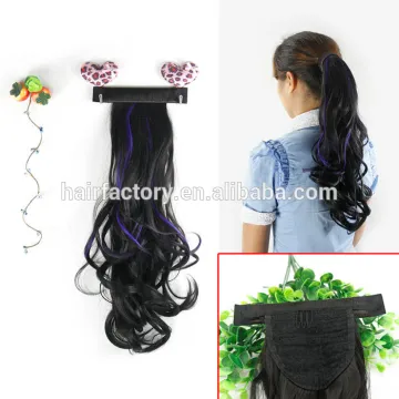 Deniya wholesale price stock curly synthetic ponytail high quality hair extension
