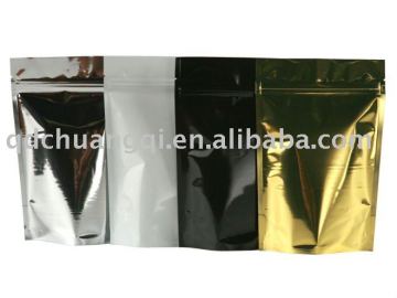 stand up reclosable coffee foil pouch with zipper top and vivid print