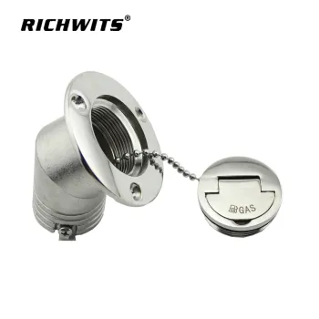 316/304 satinless steel 45 degree deck filler with clamshell