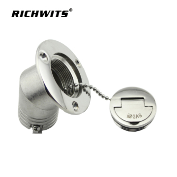 316/304 satinless steel 45 degree deck filler with clamshell