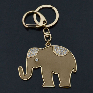 Elephant designer inspired shinning rhinestones fancy keychain, OEM/ODM/small orders are welcome