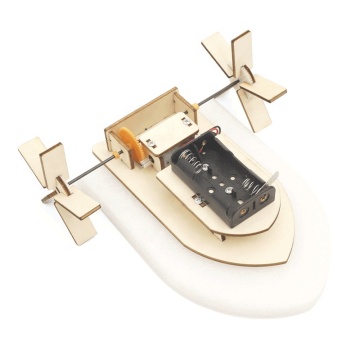 STEM Educational Toy: DIY Wooden Paddle Wheeler Boat Kit for Kids