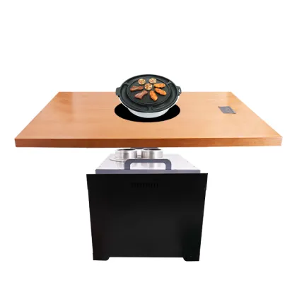 Korean-style egg-shaped barbecue table