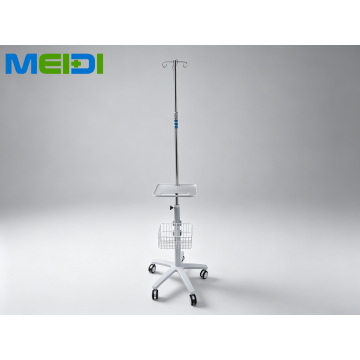 Adjustable Height Medical Trolley For High Flow Nasal Cannula Oxygen Therapy Humidifier Aluminum Alloy Hospital Mobile Cart