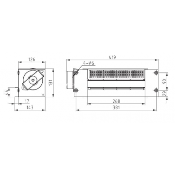 Universal Elevator Cross Flow Fan FB-9B