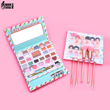 New Korea EXO Eye Makeup Nudes Palette 26Colors Matte Eyeshadow Pallete Glitter Powder Eye Shadow with Brush Set Stamp Pigment