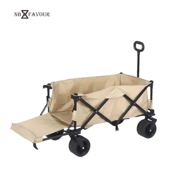 Garden Transporting Camping Cart Beach Trolley Wagon Folding Hand Carts Trolleys