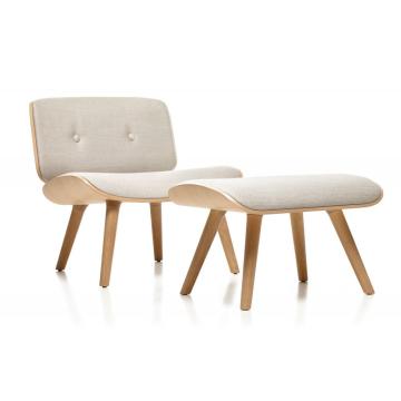 Nut lounge chair with ottoman