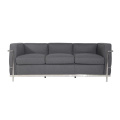 Zeitgenössischer Le Corbusier LC2 3 Sitzer Stoffsofa