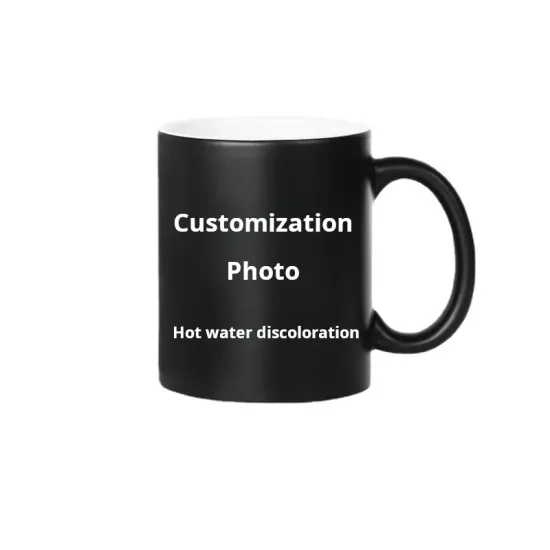 Custom Printed 11oz Magic Color Change Sublimation Ceramic Coffee Cup Mug with Handle