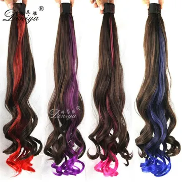 Long body wave claw clip ponytail ombre color hairpieces